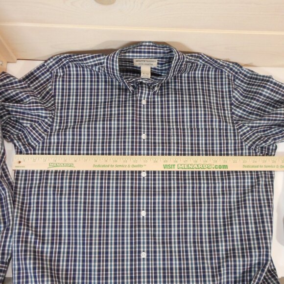 Duluth Trading Men's size XL Tall Wrinkle Fighter Button Down Casual Plaid Shirt - Picture 4 of 8